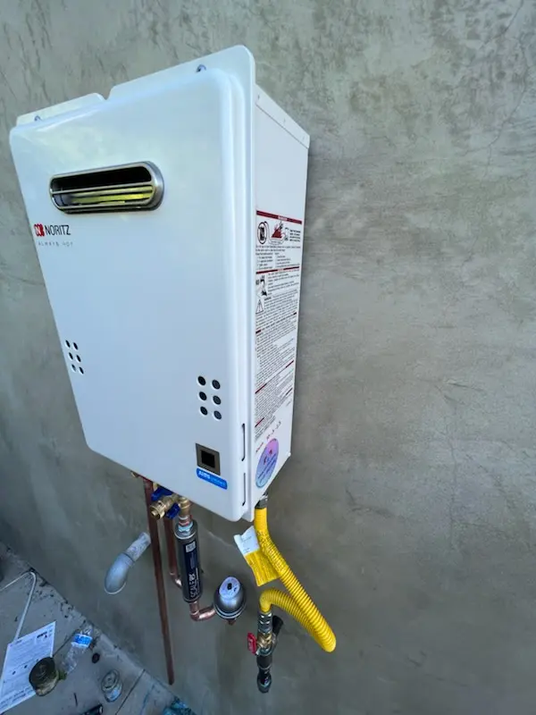 Tankless water heater installation for Magnolia homes